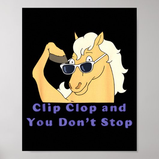 Und Pferd Klipp Klapp Hört Nicht Auf Poster (Vorne)
