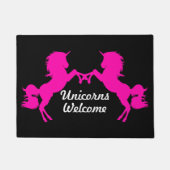 Und rosa Einhorn-auch - Einhorn-Willkommen Fußmatte (Vorderseite)