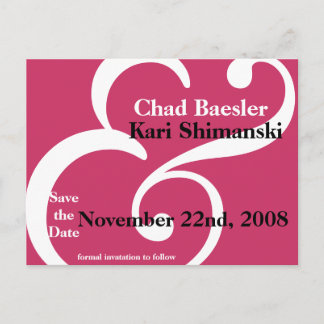 Und Save the Date! Ankündigungspostkarte