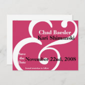 Und Save the Date! Ankündigungspostkarte (Vorne/Hinten)