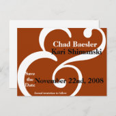 Und Save the Date! Ankündigungspostkarte (Vorne/Hinten)