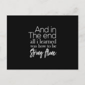 und schließlich habe ich gelernt, wie man stark is postkarte (Vorderseite)