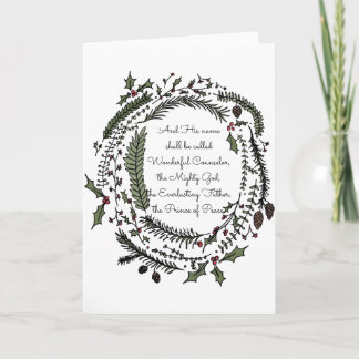 Und sein Name wird Weihnachtskarte genannt Feiertagskarte