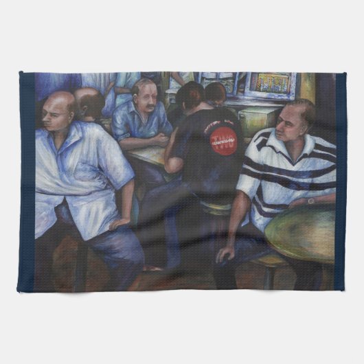 Und...sie hat den Mailman Verheiratet Geschirrtuch (Horizontal)