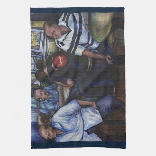 Und...sie hat den Mailman Verheiratet Geschirrtuch (Vertikal)