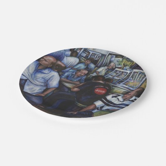 Und...sie hat den Mailman Verheiratet Pappteller (Schrägansicht)