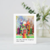 und sie hat sich glücklich bis ans Ende ihrer Karr Postkarte (Stehend Vorderseite)