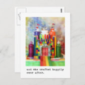 und sie hat sich glücklich bis ans Ende ihrer Karr Postkarte (Vorne/Hinten)