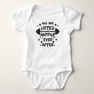 Und sie hob glücklich seitdem an baby strampler