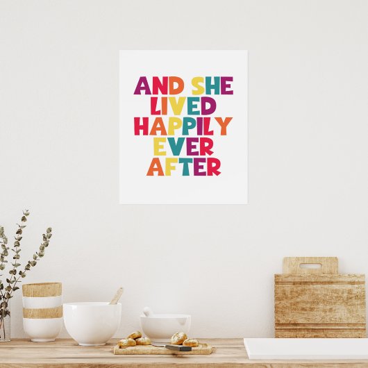 Und sie lebte glücklich immer danach poster (Küche)