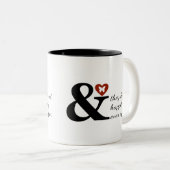 Und sie lebten glücklich immer danach zweifarbige tasse (VorderseiteRechts)