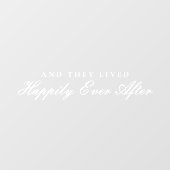 Und sie lebten glücklich immer nach einer elegante fensteraufkleber (Blatt)