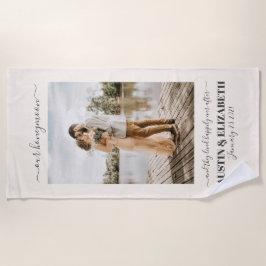 Und sie lebten glücklich, immer nach Flitterwochen Strandtuch