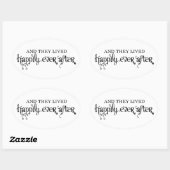 Und sie lebten glücklich, immer nach ovalen Aufkle Ovaler Aufkleber (Blatt)