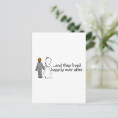 Und sie lebten glücklicherweise immer nach der Brä Postkarte (Stehend Vorderseite)