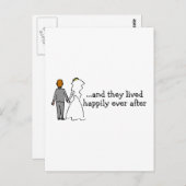 Und sie lebten glücklicherweise immer nach der Brä Postkarte (Vorne/Hinten)