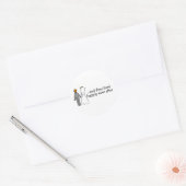 Und sie lebten glücklicherweise immer nach der Brä Runder Aufkleber (Umschlag)