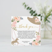 Und sie sind auf dem Weg in die Altar! Brautparty Dankeskarte (Stehend Vorderseite)