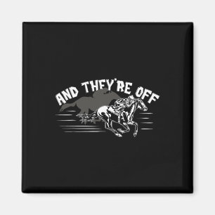 Und sie sind weg - Funny Horse Wetten Spieler Gesc Magnet