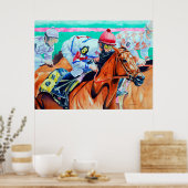 Und sie sind weg, Pferderennen Poster (Küche)