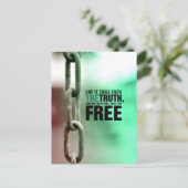 Und Sie werden die Wahrheit wissen Postkarte (Stehend Vorderseite)