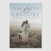 und Skript Vollständiges Foto Elegant speichern Si Magneteinladung (Vorderseite)