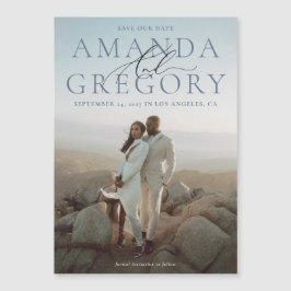 und Skript Vollständiges Foto Elegant speichern Si Magneteinladung