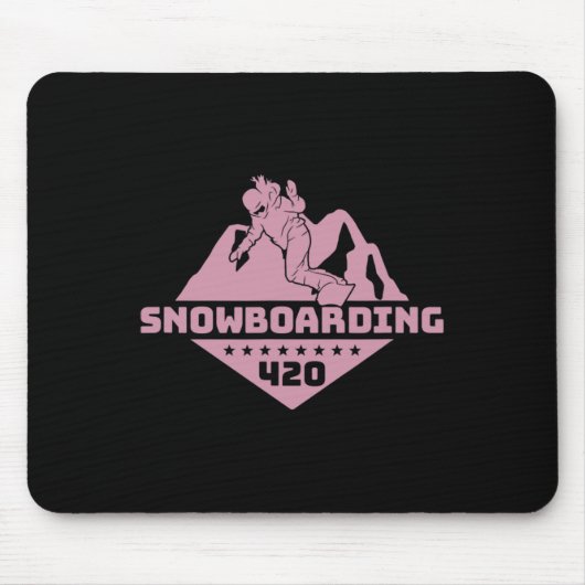 Und Snowboard Mountain Snowboard Snowboarder W Mousepad (Vorne)