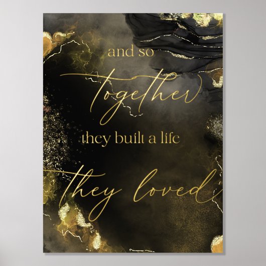 Und so bauten sie zusammen ein Leben, das sie lieb Foliendrucke (Vorderseite)