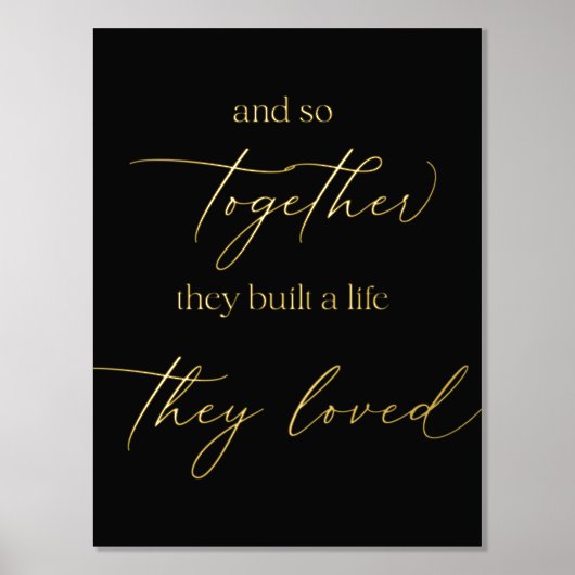 Und so bauten sie zusammen ein Leben, das sie lieb Foliendrucke (Vorderseite)