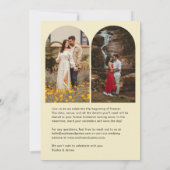 Und so beginnt Arch Photo Citrus Hochzeit Save The Date (Rückseite)