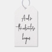 Und so beginnt das Abenteuer Abschluss Center Geschenkanhänger (Vorderseite)