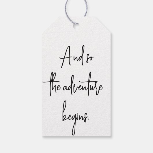 Und so beginnt das Abenteuer Abschluss Center Geschenkanhänger (Rückseite)