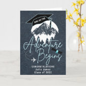 Und so beginnt das Abenteuer Abschluss, moderner G Karte (Gelbe Blume)