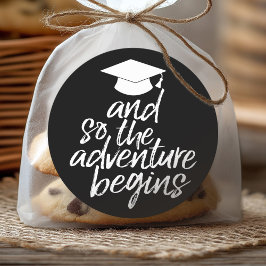 Und so beginnt das Abenteuer - Abschluss Runder Aufkleber