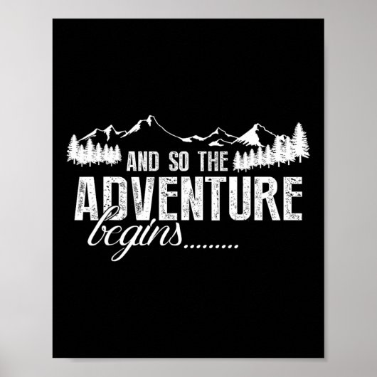 Und so beginnt das Abenteuer Camping Road Trip Poster (Vorne)
