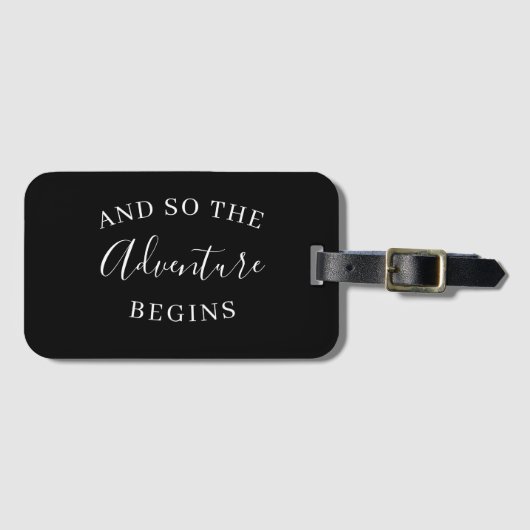 UND SO BEGINNT DAS ABENTEUER DIE GASTGESCHENK HOCH GEPÄCKANHÄNGER (Vorderseite (Horizontal))