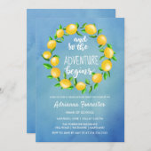 Und so beginnt das Abenteuer | Lemons Graduate Einladung (Vorne/Hinten)