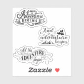 Und so beginnt das Abenteuer mit Aufklebern Aufkleber (Blatt)