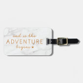 Und so beginnt das Abenteuer mit Marmor Gepäckanhänger (Vorderseite horizontal)