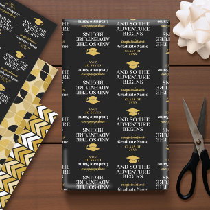 Und so beginnt das Abenteuer - Moderner Abschluss Geschenkpapier Set
