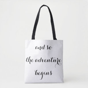 "Und so beginnt das Abenteuer" Reisen Tasche