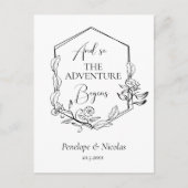 Und so beginnt das Abenteuer Save the Date mit der Postkarte (Vorderseite)