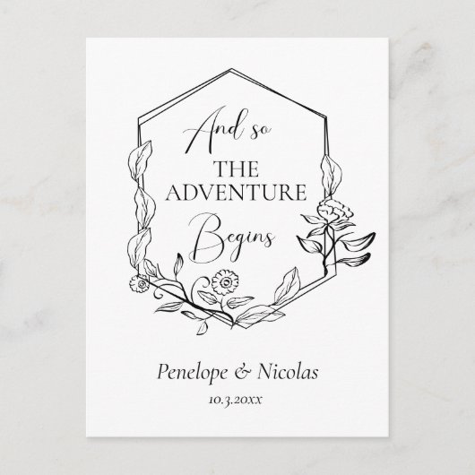 Und so beginnt das Abenteuer Save the Date mit der Postkarte (Vorderseite)