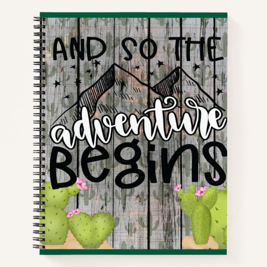Und so beginnt das Adventure Journal Notizblock (Vorderseite)