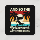 Und so beginnt das Rentenabenteuer Quadratische Visitenkarte (Vorderseite)