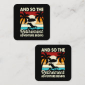 Und so beginnt das Rentenabenteuer Quadratische Visitenkarte (Vorne/Hinten)