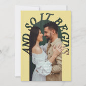 Und so beginnt es Arch Photo Citrus Hochzeit Save The Date (Vorderseite)