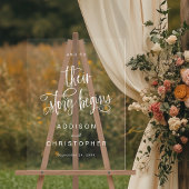 Und so beginnt ihre Geschichte mit dem Begrüßungss Acrylschild