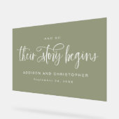 Und so beginnt ihre Geschichte mit dem Begrüßungss Acrylschild (Winkel)